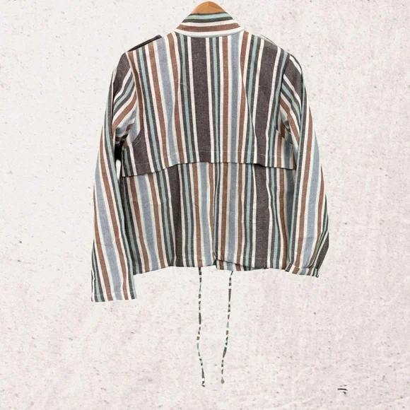 Mystree Striped Jacket - Linen Blend NWT - Picture 2 of 4